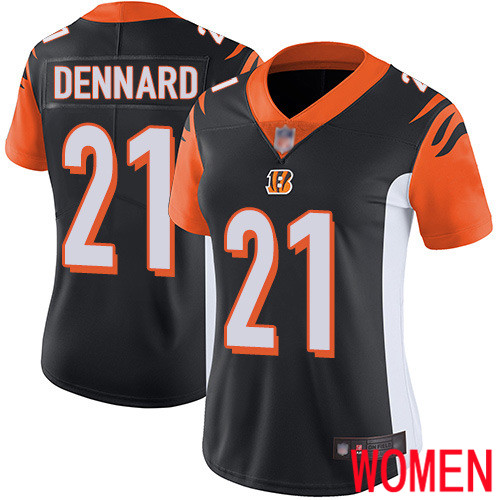 Cincinnati Bengals Limited Black Women Darqueze Dennard Home Jersey NFL Footballl #21 Vapor Untouchable